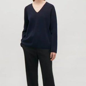 COS Wool Mix V Neck Sweater
